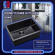 MOCHA UNDERMOUNT HONEYCOMB KITCHEN SINK MKS9502-BL-HC | HONEYCOMB SINK