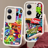 Case for OPPO Reno 8T 11 Pro 13F 11F 10 5G Soft White E112 Fashion Logo