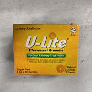 U-Lite Urinary Alkalizer Effervescent Granules Supports Urinary Health 28's u lite 28's bungkus