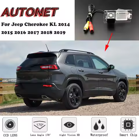 AUTONET Rear View camera For Jeep Cherokee KL 2014 2015 2016 2017 2018 2019 license plate camera/par