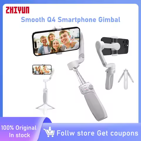 ZHIYUN Smooth Q4 Smartphone Gimbal 3-Axis Handheld Stabilizer Built-in Extension Rod for iPhone 15 p