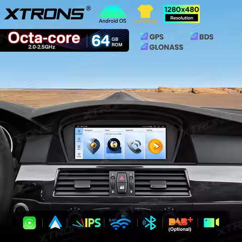 XTRONS 8.8" 2G+64GB Android 14 Car Multimedia Player For BMW 5 Series E60 E61 M5 CCC CIC IPS Screen 