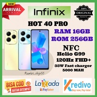 Hp infinix Hot 40 pro ( NFC ) RAM 8GB+8GB/256GB ,Dual cam 108mp ,helio G99 gaming , 120hz ,33w fast charger ,5000mah ,GARANSI RESMI ,IMEI TERDAFTAR