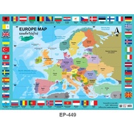 PP Plastic Poster European Map EP-449