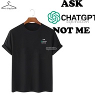 Ask AI Not Me Funny Parody Logo Minimalist Tee Adult Unisex Cotton T-Shirts