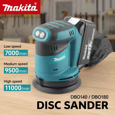 New Makita DBO180Z 18V Brushless Cordless Rechargeable Disc Random Orbital Sander Woodworking Sandin