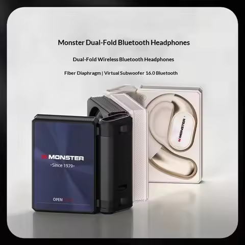 Monster AC530 Wireless Earbuds Waterproof Earhook Sports Headphones with ENC Noise Cancellation Doub