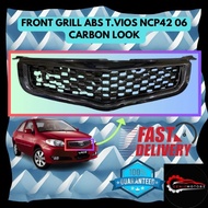 FRONT GRILL ABS TOYOTA VIOS NCP42 2006 CARBON LOOK