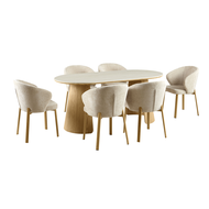 Apollo Dining Table 1.8m with 6 Chairs - Oak