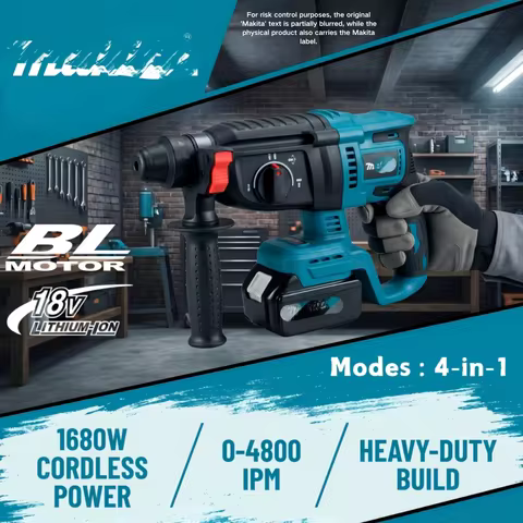 Makita Battery 18V Li-ion Compatible With DHR242 24mm SDS Plus 3-Mode Cordless Rotary Hammer Impact 