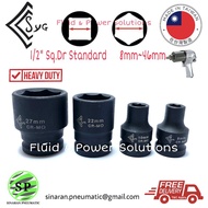 [SYG] 1/2" 8mm~27mm Sq.Dr 6 point Standard length Impact Socket, Socket Box, Hex socket, Socket Hita