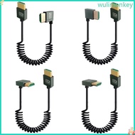 WU Superior 8K 60Hz HDMIcompatible Cable Coiled and Expandables for Camera to Monitors Connections
