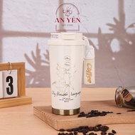 Ly Giữ Nhiệt Hoa Linh Lan Trắng Inox 316 530ml Tiệm Quà An YênBình Nước Giữ Nhiệt Quà Tặng