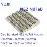 10 50PCS/LOT Disc Standard N52 NdFeB Magnet 3*2 4*2 5*2 6*2 8*2 10*2 Strong Permanent Neodymium Magn