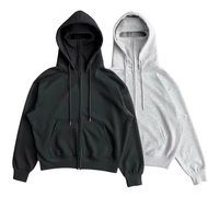 Jacket fleece hoodie with zipper for sun protection NINJA big hat with high zipper collar and big sl