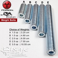 DRAKAN WEIGHT BOLT - BAUT PEMBERAT STICK BILLIARD BILIAR POISON CUE - LUX MN