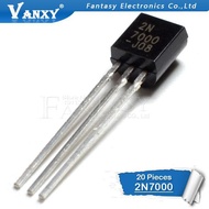 20pcs 2N7000 TO92 Small Signal MOSFET 200 mAmps, 60 Volts N-Channel TO-92 Original and new