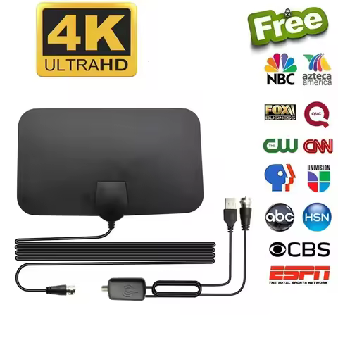 TV Antenna 4K 25DB High Gain HD TV DTV Box Digital EU Plug 3000 Miles Booster Active Indoor Aerial F