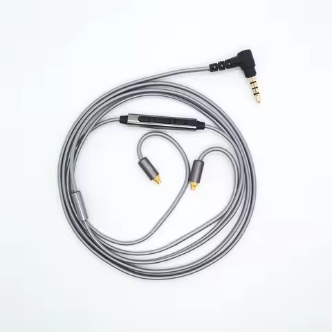 MMCX Headphones Cable Mic Volume Controller Replacement Compatible for Sennheiser IE200 IE300 IE600 