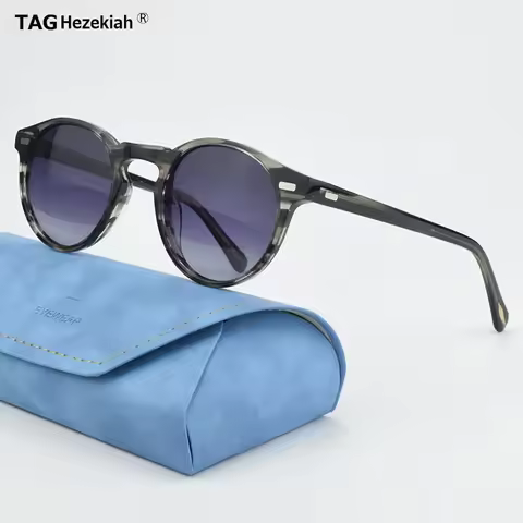 Sunglass Vintage Designer Sunglasses for Women Fashion OV5186 Driving Transparent Acetate Retro Roun