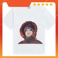 Adlv Boys Red Hat T-shirt - 100% cotton, Unisex, short sleeve round neck