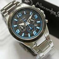 Jam Pria Alexandre Christie AC 6345 Blue Silver