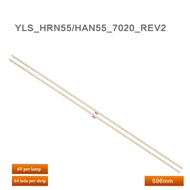 2pcs/set for led backlight strip for Sony KD-55X8500C TV light bar YLS_HRN55_7020_REV2 aluminum plat