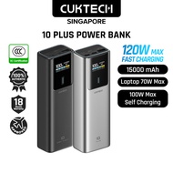 [CCC Power Bank] CUKTECH 10 Plus Power Bank 120W Fast Charging 15000mAh Powerbank Portable Charger P
