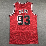 IDAWN7 NBA Chicago Bulls Embroidered Version Jersey #   93 Bape basketball jersey