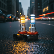 【2 Units】24Led Dual Color Car LED Fog Lamps H3 LED Bulbs H4 H11 H8 Super Bright Auto Fog Lights 9006