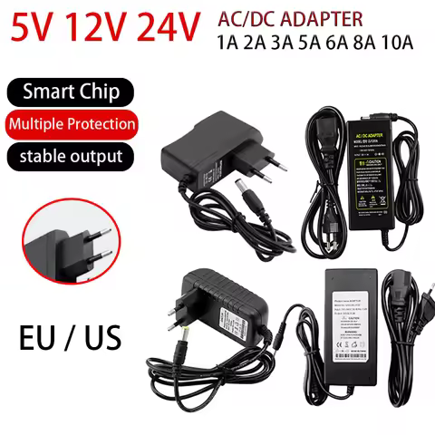 Universal Power Adapter Plug DC 5V 12V 24V For LED Light Router Controle AC 220V 110V TO DC 5V 12V 2