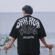 OVERSIZED T-SHIRT - GORGE - BLACK - DBRK RVNG KAOS TELARIS CATTUN COMBED 30S