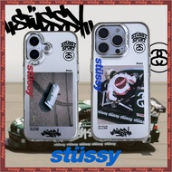 STUSY World tour automobile culture illustration label Electroplated photo frame Phone Case Suitable