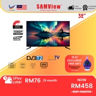SAMView 32" Bezeless Full HD Digital LED TV with MYTV DVB-T2