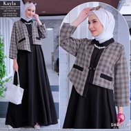 [ Ready Stock] Kayla Maxy Maxi Gamis Dress Dres Pakaian Baju Midi One