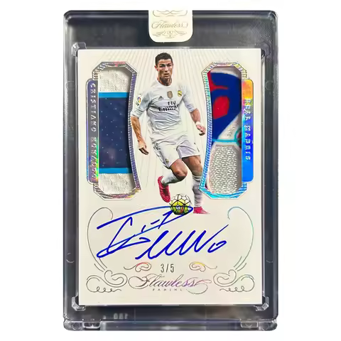 PANINI Material signature collection card tile DIY homemade Cristiano Ronaldo Birthday gift soccer b