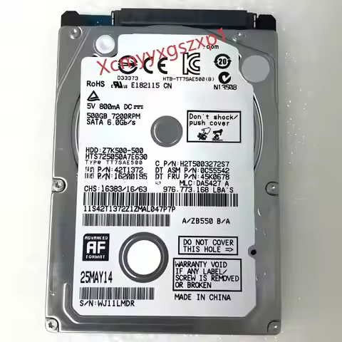 used for HGST Z7K500 HTS725050A7E630 500GB 7200RPM 32MB Cache SATA 6Gb/s 2.5" Laptop HDD Internal Ha
