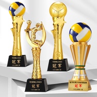 Customized Trophy Creative High-End Metal Air Volleyball Trophy Customized Customized Crystal Profes