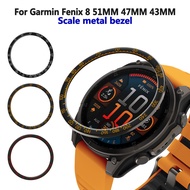 Metal Bezel For Garmin Fenix 8 43mm 47mm 51mm Smart Watch Time/Speed Scale Frame Protective Ring Fen