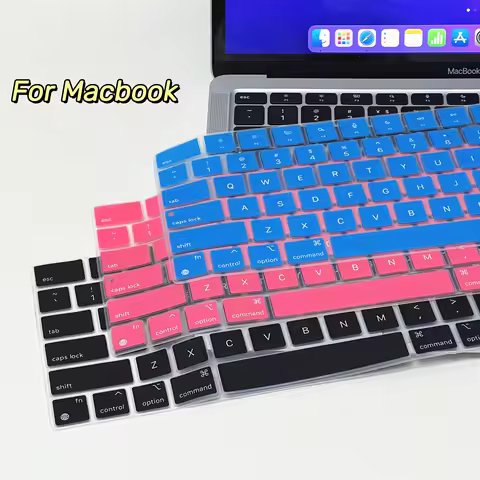Korean/English/Arabic language keyboard skin for Macbook air/pro M4/M3/M2/M1 16inch US/UK key silico
