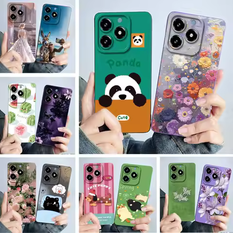 Case For Realme C61 C63 Cute Panda Sweet Girls Cats Silicone Soft Back Cover For Realme Narzo N63 20