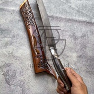 TGR patimura tebas ukir panjang 40cm bahan baja per asli siap pakai