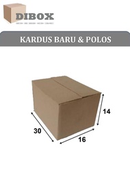 Promo Kardus / Box Karton Polos Ukuran 30 X 16 X 14 Cm Single Wall