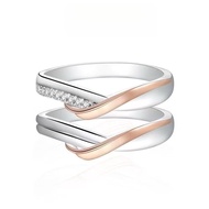 Super Luxury Real Moissanite Diamond Couple Ring Can Pass Diamond Test Proposal Ring