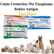 1PCS Disposable Canine Puppy Pet Dog CCV TOXO Rabies Antigen Rapid Test Kit Strip Card Coronavirus T