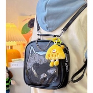 Cute Ita Bag Ita Backpack DIY Display Anime Badge Transparent Shoulder Bag Crossbody Bag for Women