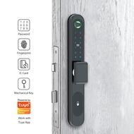 Digital lock Wireless Tuya Smart Bluetooth Home Apartment Keyless Security Fingerprint Digital Password Door Lock With NFC Card Reader