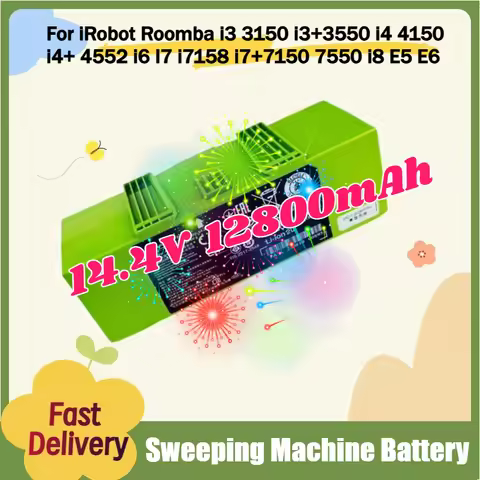 14.4V 12800mAh Sweeping Machine Batteries For iRobot Roomba i3 3150 i3+3550 i4 4150 i4+ 4552 i6 I7 i