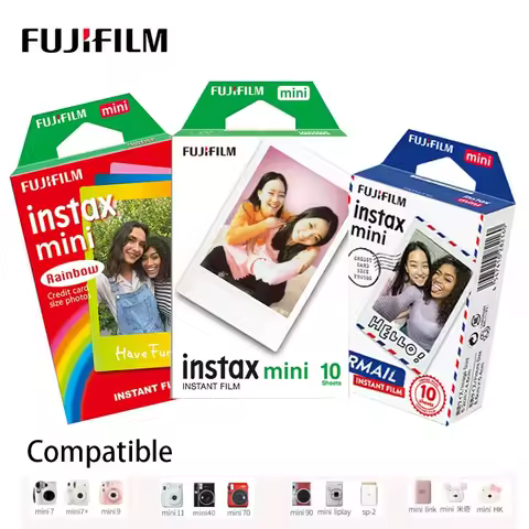 Fujifilm Instax Mini Instant Film Mini 12 11 9 8 Film 10-40 Sheets White Edge 3 Inch Film For Instan