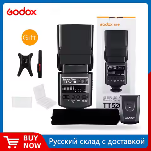 Godox TT520 II Flash TT520II with Build-in 433MHz Wireless Signal + Flash Trigger for Canon Nikon Pe